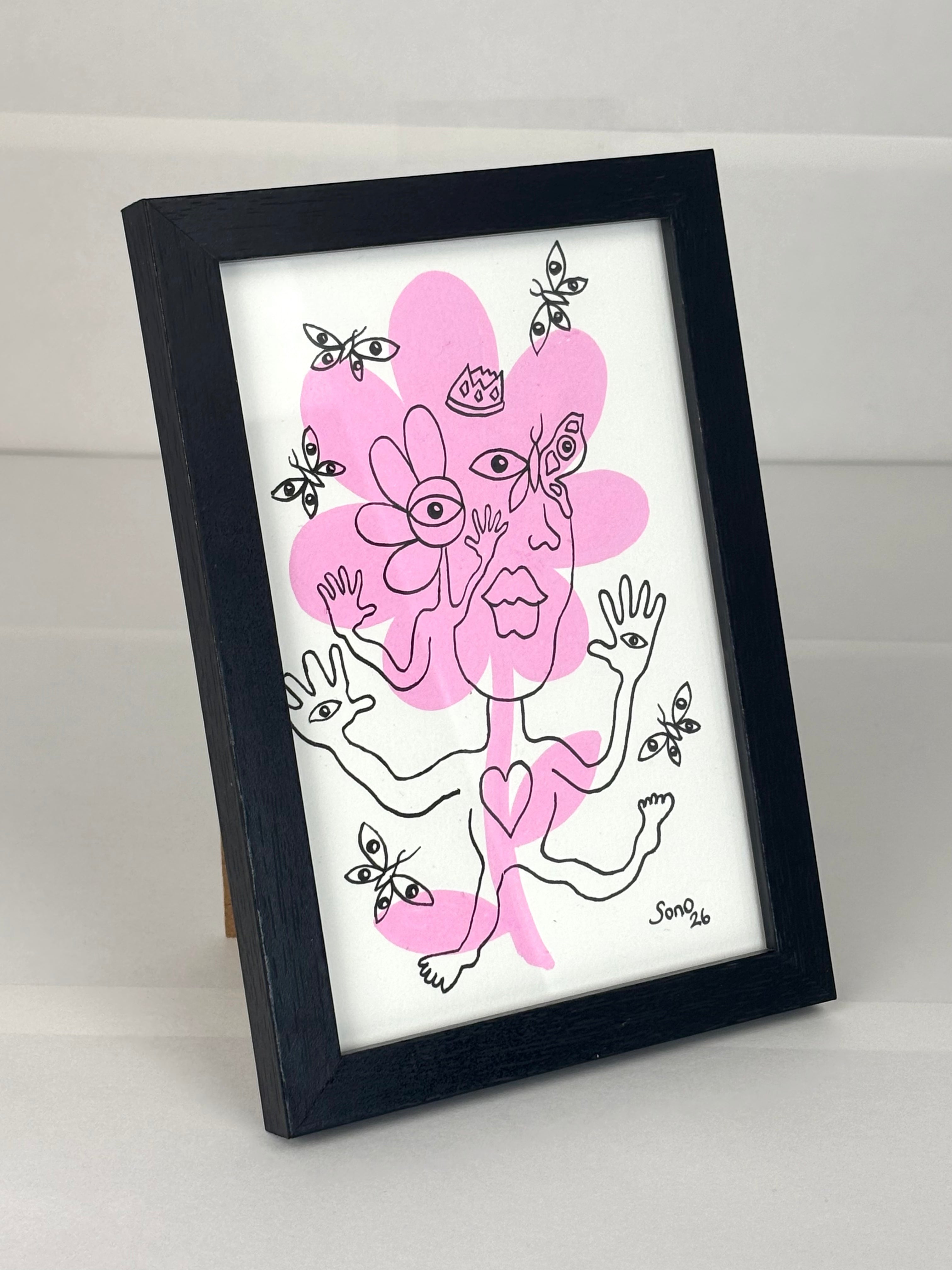 Le roi à la fleur rose